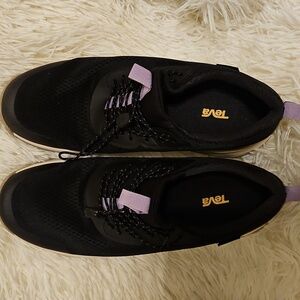 Teva Women's Black and Lavender Sneakers